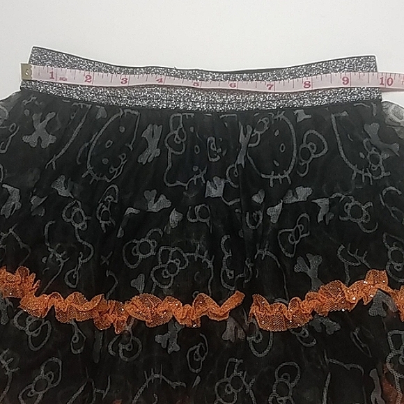 Hello Kitty 4T Halloween print frilly layered mesh skirt size 4T - Picture 5 of 7